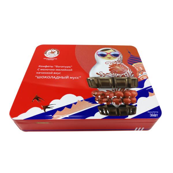 Quality OEM ODM Chocolate Tin Box Set Container 0.25mm Christmas Chocolate Tins for sale