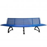 China RAL Color Garden Metal Bench , Curved Outdoor Benches With Sandblasting Finish factory