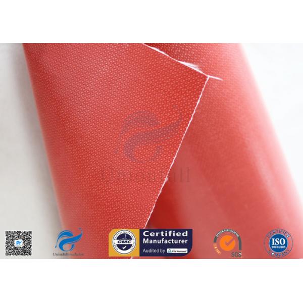 Quality Removable Insulation Jacket 0.45mm Red Color 510g Silicone Coated Fiberglass for sale