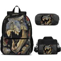 China 3 in 1 Dinosaur with Pencil Box Trendy for Kids Boys Fans Gifts Schoolbag Backpack factory
