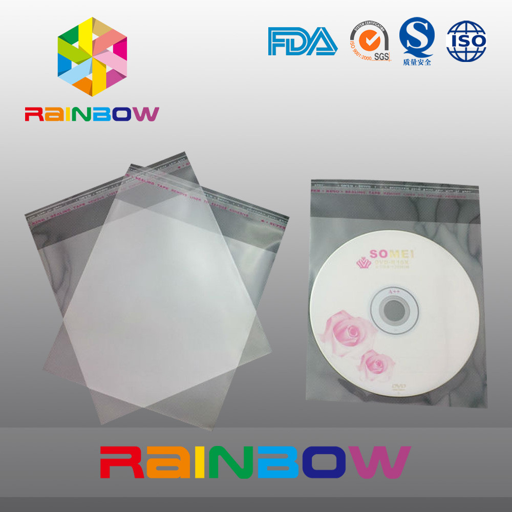 China OPP cellophane bags for CD card / gift packaging , self adhesive seal factory