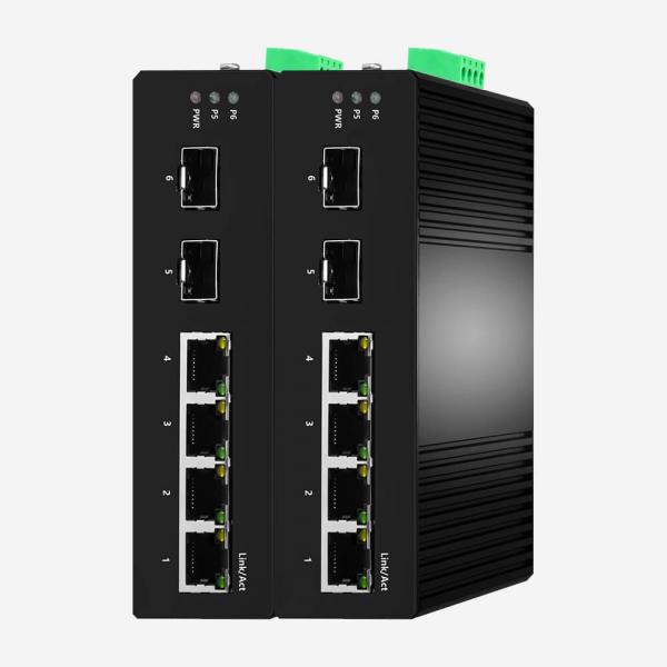 Quality 10 100 1000Mbps 2SFP Industrial Gigabit Easy Smart Switch 4 Ethernet Ports for sale
