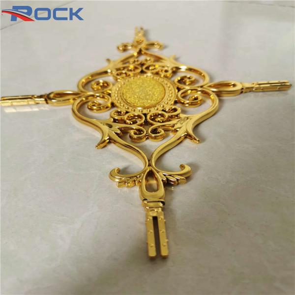 Quality Golden 5*8 georgian glazing bars with flower decoration for glass door for sale