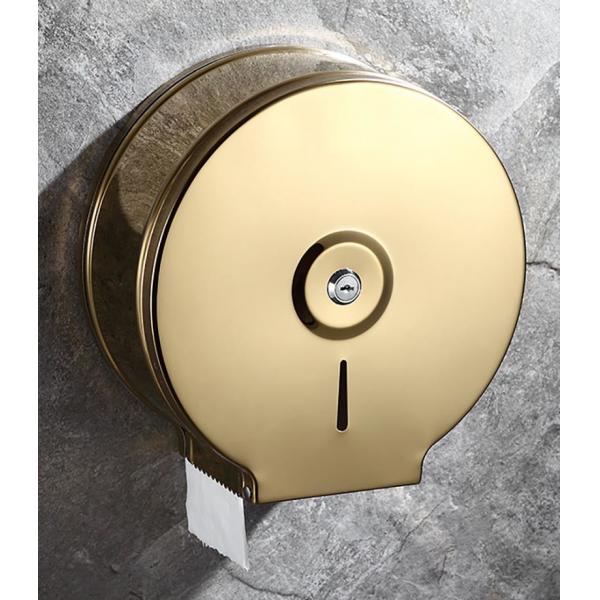 Quality 9 Inch Stainless Steel Toilet Paper Dispenser Wall Mounted Round Shape for sale