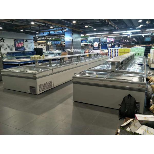 Quality Freely Combined Supermarket Island Freezer for Ice Cream and Meat Display for sale