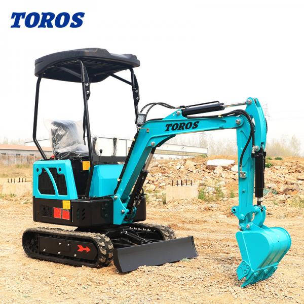 Quality 19KW Toros Mini Excavator Hydraulic 1.5 Ton Mini Digger Home Use for sale
