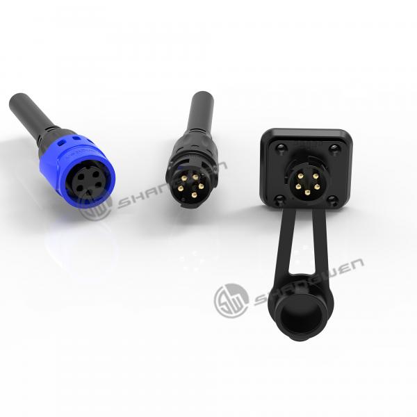 Quality Multiple 5 Pin Male Plug Connector IP67 M19 Series Self Locking System for sale