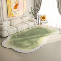 china Light Luxury Creamy Floor Carpet Rug Irregular Bedroom Area Rugs