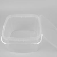 Quality 3 Liter Clear Plastic Pails With Lids Square OEM ODM Service for sale
