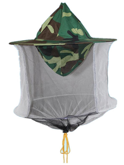 Quality Camouflage Bee Veil Hat High Safety Double Inner Layer Elaborate Shrinkable Design for sale