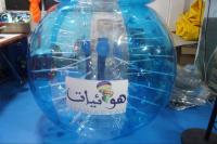 China Adult Red Buddy Bumper Ball , Blue Human Inflatable Bumper Bubble Ball Logo Printed factory