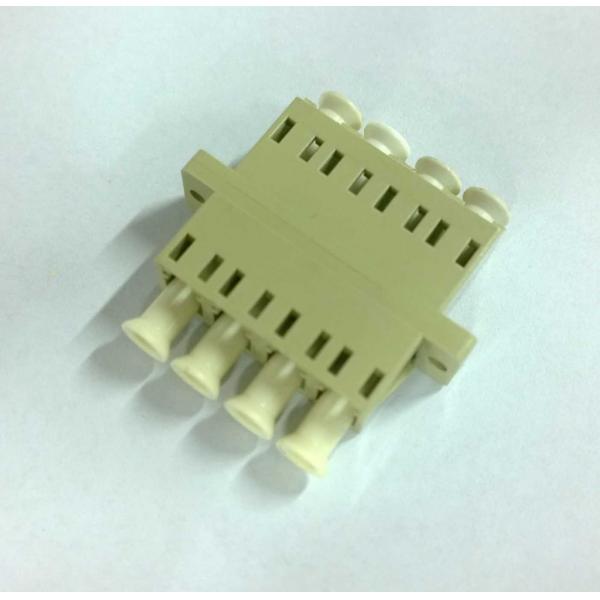 Quality Blue color LC OM3 Quad Fiber Optic Adapter 4 Cores With Low Insertin Loss for sale