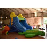 Quality Small Tortoise Inflatable Water Slide / Cute Blow Up Seahorse PVC Slide With for sale