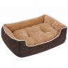 China Brown Dog Bed Inner Cushion , Dog Basket Cushions Non Skid Rubber Dots Base factory