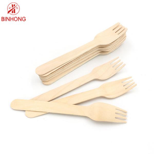 Quality Biodegradable Birchwood 14cm Disposable Wooden Cutlery for sale
