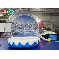 China 0.6mm PVC Inflatable Yard Decorations Christmas Background Wall Human Snow Globe Photo Booth factory