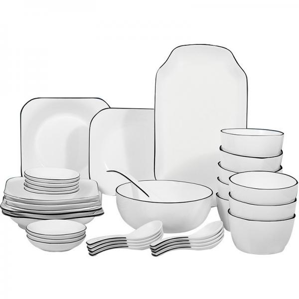 Quality Color Printed Porcelain Dinner Plate Set For Restaurant Wedding for sale