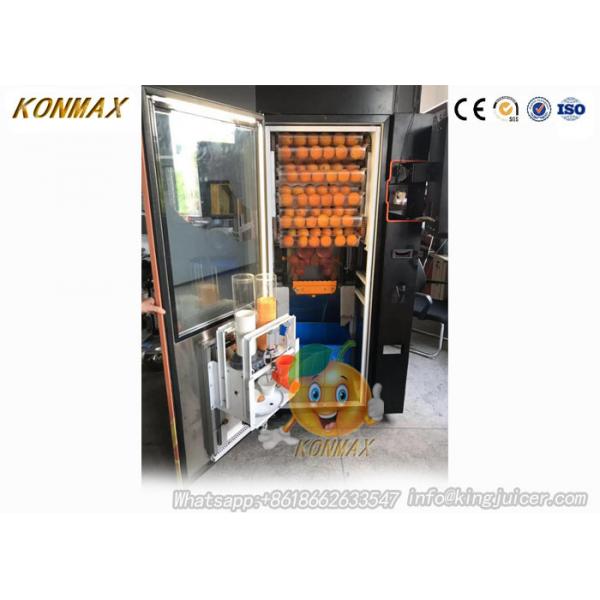 Quality Shopping Mall Commercial Orange Juice Vending Machine Coins And Notes Acceptors for sale