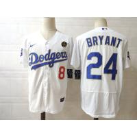 China Men's Los Angeles Dodgers Front #8 Back #24 Kobe Bryant White/Gold 2021 Gold Program Player Jersey factory