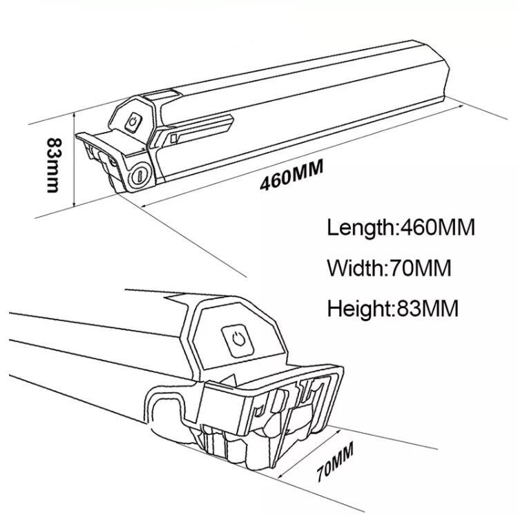 Most Popular 36V 48V 10ahreention Dorado Akku 15ah 20ah Downtube Ebike Dorado Battery Electric Bike