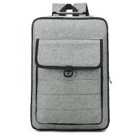 China Gray Polyester Material Canvas Laptop Backpack Multifunction Laptop Bag factory