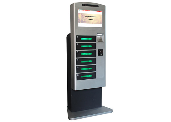 China Public Mobile Cell Phone Charging Station Kiosk Banknote Operated with LED Light Inside Lockers factory