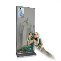 China Black LCD Magic Mirror Interactive Touch Screen Kiosk 43 Inch With Motion Sensor factory