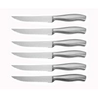 china Wholesale 6PCS Sharp Steak Knives With Hollow Handle For Kitchen Gadget