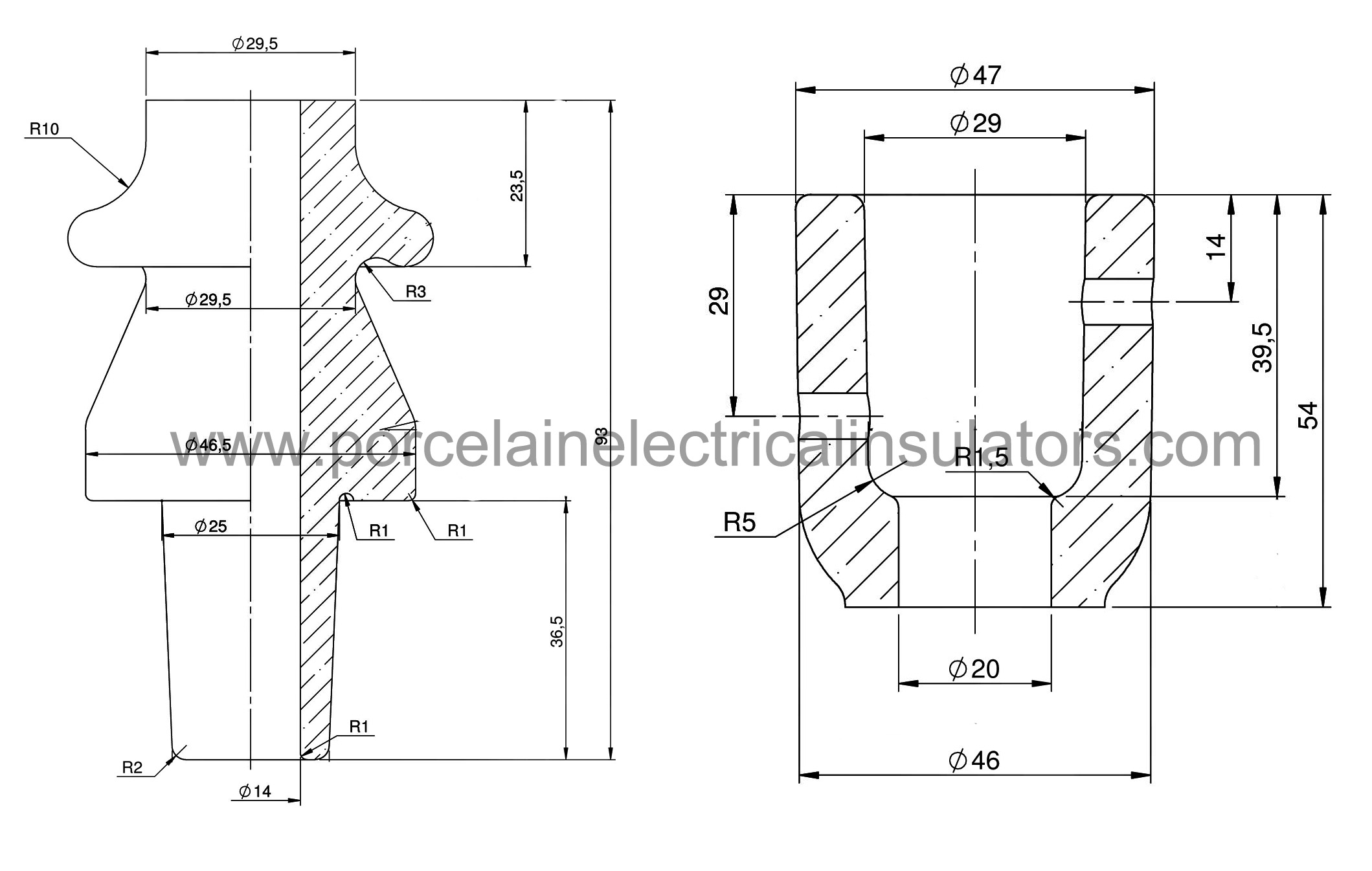 0.66kV , 167A  ANSI standard transformer bushing insulator