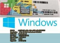 China Global Active Windows 10 Key Code , Windows Coa Sticker Pro Home Key Version factory