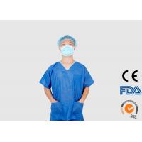 Quality PP Plastic Material Disposable Medical Scrubs With Short Sleeves for sale