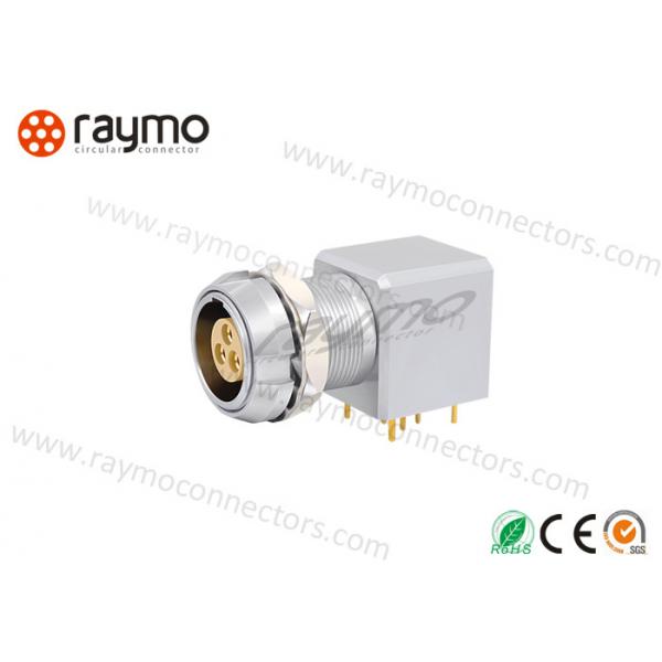 Quality 2-10 Pins 90 Degree Cable Connector , Back Panel Connectors Fixed Receptacle For Printed Circuit for sale