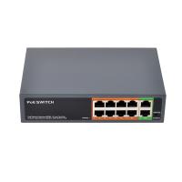 China full metal case 8 ports 100Mbps IEEE 802.3af/a standard 96W power backplane bandwidth 2.0 Gbps uplink port POE switch for sale