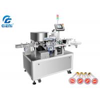 Quality PLC Control 220V 50HZ Lip Balm Labeling Machine For Cylinder Container for sale