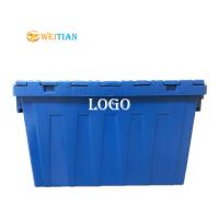 China 600x400x350 Plastic Logistic Box 60L Nestable Plastic Crate Load 70Kg for sale