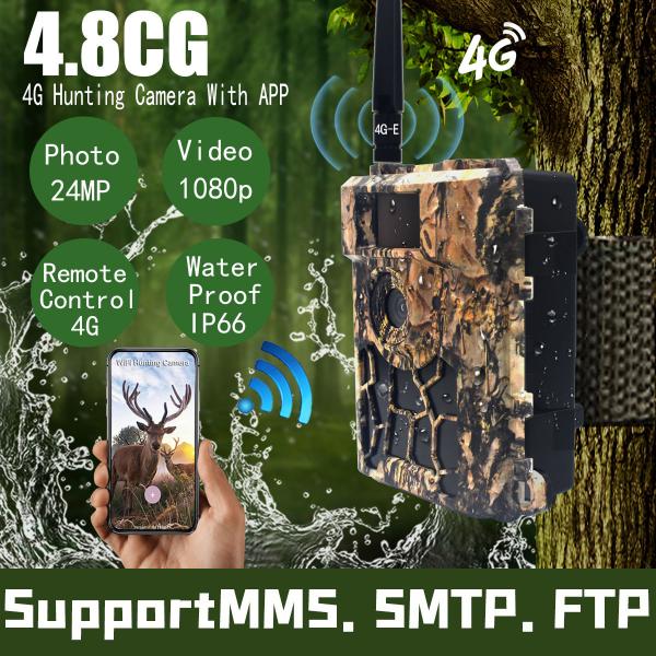 Quality 4.8 CG Mobile Trail Camera 24MP LTE 4G  Sim Card for sale