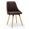 China Anti Slip Wooden Dining Chairs / Cotton Fabric Beetle Dining Chair For Hotel factory