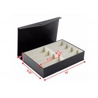 China Black Cardboard Watch Storage Box Covered Leather Custom Logo Color With Stitching factory