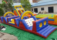 China CE 12 *3 m Blue Outdoor Playground Sports Games Inflatable Obstacle Course For Adults factory
