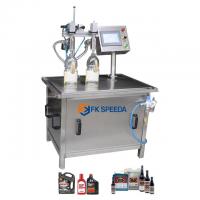 China FKF602 1000-5000ml Pneumatic Volumetric Filling Machine for Oil Water Juice Honey Soap for sale