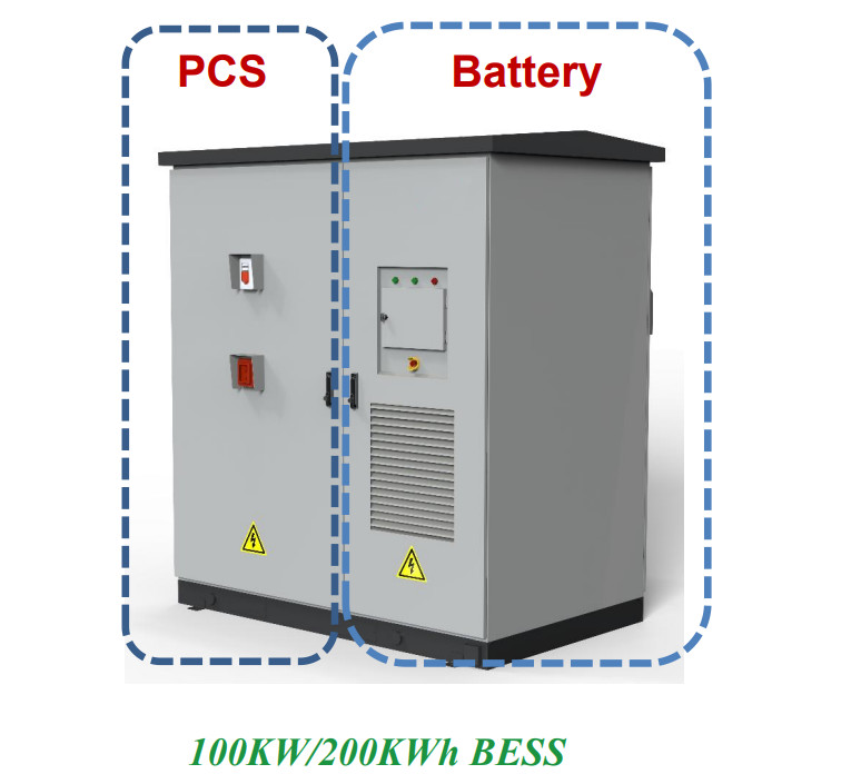 Quality Lifepo4 Battery Energy Storage System 100kw/200kwh BESS System for sale