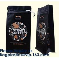 China Kraft Stand Up Pouches Clear Stand Up Pouches Jute Look Stand Up Pouches Striped Stand Up Pouch with Rectangular Window factory