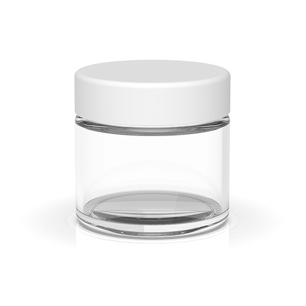 Quality Smell Proof 2oz Clear Jar Straight Sided Container Airtight for sale