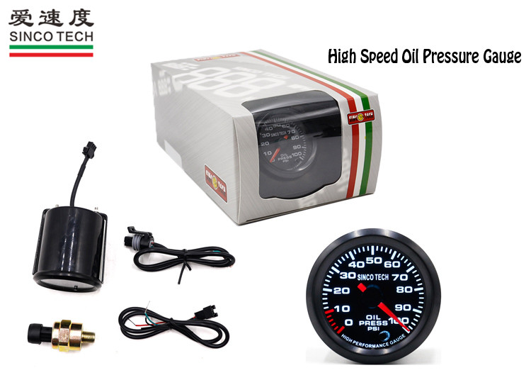 China CE Race Car Gauges Do 6346 Oil Pressure 0 - 100 Psi Stepper Single Pointer Type factory