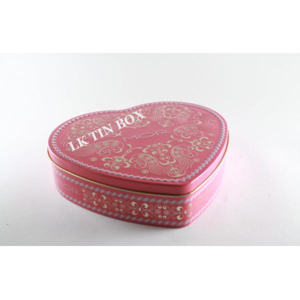 Quality Mor Pink Candy Tin Can For Christimas Holiday , Metal Candy Box LFGB for sale