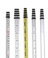 China 7m Telescopic Levelling Staff Aluminum Dual Faces Levelling Rods factory