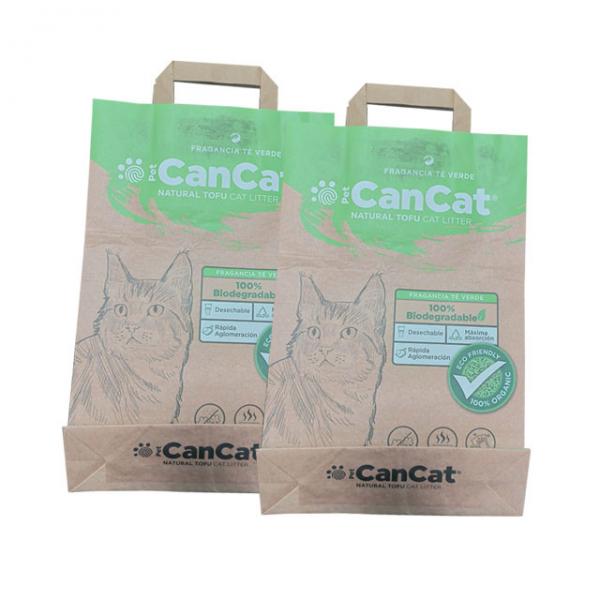Quality Moisture Proof Tofu Cat Litter Paper Packaging Bag Custom Design Print for sale