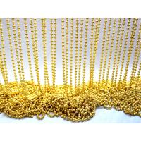China Gold Color Bead Connector 3.2mm Metal Ball Chain For Body Clothes Decoration factory