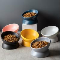 China Single Raised Dog Feeder Raised Ceramic Dog Bowls factory