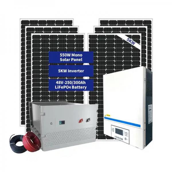 Quality Commercial / Residential Use 10kw 15kw Off Grid Solar Power System With 5Kw Inverter for sale